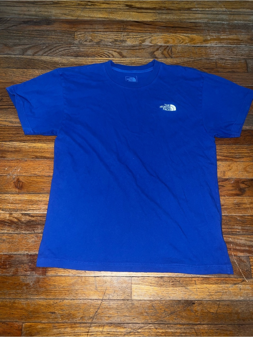 The North Face Men’s Short Sleeve Crew Tee - Blue with White Logo